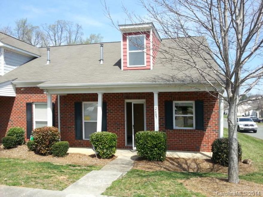 End unit town home features master on the main level, and large living area. Second story has two ample sized bedrooms with plenty of closet and storage space.  Enjoy the outside patio of this end unit!  Home to be sold in as-is condition, exempt from NC disclosures and subject to sellers addenda.