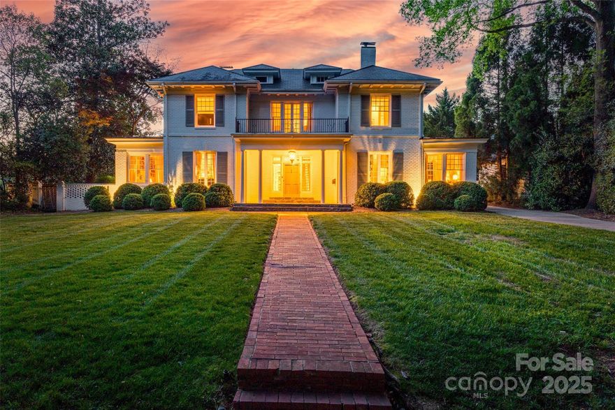 Stunning Myers Park Estate on picturesque tree-lined street. Welcome to 934 Granville Rd, a truly exceptional property nestled in one of Charlotte’s most desirable neighborhds. Upon arrival, you will be captivated by the grand curb appeal & meticulously landscaped grounds on expansive 0.5 acre lot. Step inside to thoughtfully designed living spaces, featuring 10' ceilings on main, exquisite craftsmanship & high-end finishes throughout. The layout offers seamless flow between elegant formal living rm, study & dining rm. Gourmet Kit w/gorgeous quartz ctops, 36” Jenn-Air cooktop, SubZero fridge & lrg bfst bar. Family rm w/large windows allows abundant nat light to pour into home & open 4 season sunrm w/gorgeous views of meticulously landscaped backyrd. Lrg primary suite & secondary bdrms. Stately exterior complemented by lush greenery & mature trees. Spacious pool guest house w/bath. Astounding lawn, pool & rose garden. Excellent location in heart of MP & convenient to Uptown & Southpark!