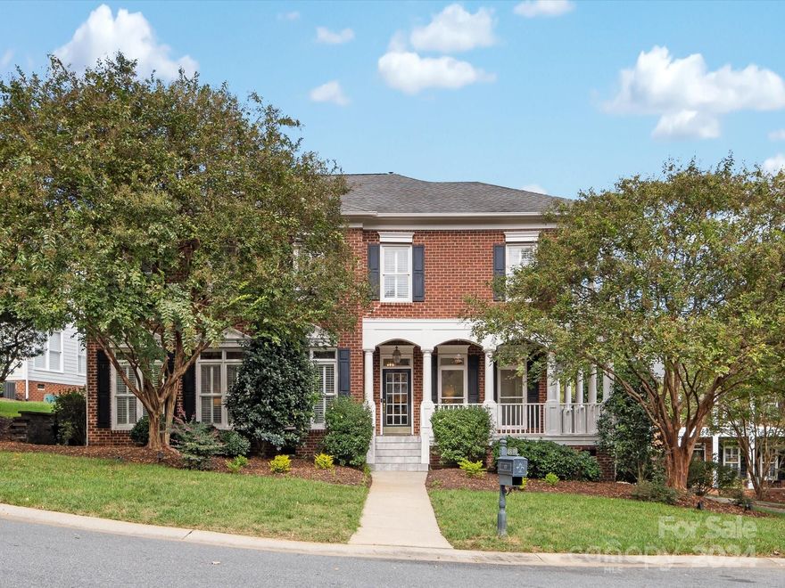 Charleston style living in Charlotte! Welcome to Charles Town, located in South Charlotte at the edge of Southpark and Providence. This brick 2 story home with wrap-around porches both on the main level and upstairs will certainly not disappoint. So many great outdoor living spaces to enjoy with an outdoor grilling station, fireplace and covered patio. Inside you will find Plantation Shutters throughout the home, wood flooring and brand new carpeted bedrooms upstairs with updated Primary Bed/Bath. The first floor boasts an open Kitchen with Island seating and a Breakfast Room overlooking the fenced in back patio; an Expansive Great Room with Gas Fireplace, large Office with pocket door and Beautiful Dining Room with a view. Upstairs is 3 bedrooms and 2 full baths. Laundry Room comes complete with washer/dryer. Detached 2 car garage. HOA includes all lawn maintenance and lawn irrigation. Amazing location and unique charm!