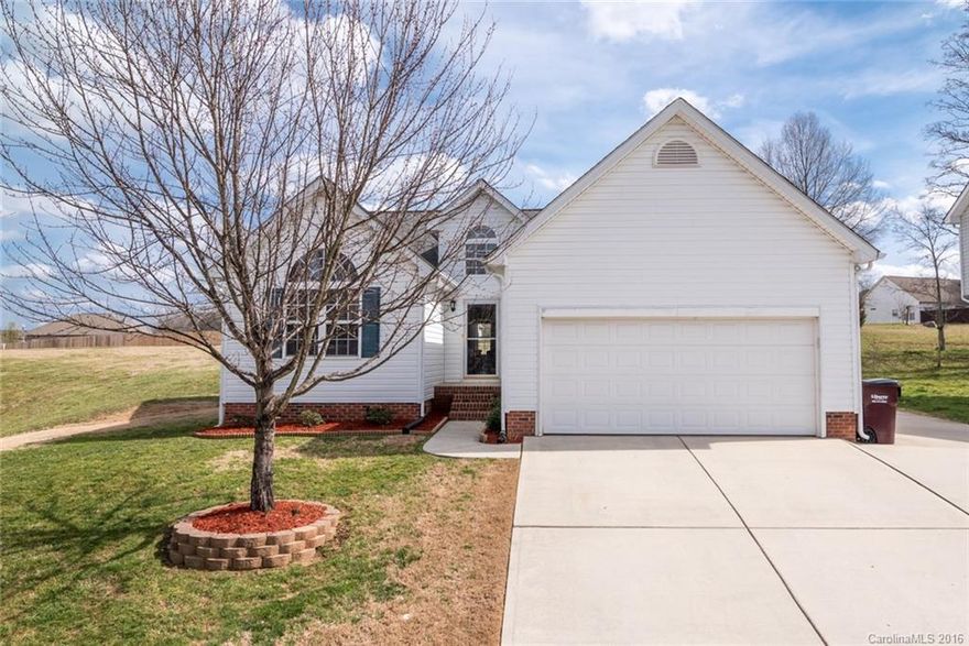 Adorable 3 bed/2 bath ranch style home!  Desirable split bedroom floor plan.  Completely refreshed interior includes whole house new paint, upgraded lighting fixtures, new hardwoods, new kitchen stainless steel appliance  package plus new garbage disposal & kitchen faucet!! Updated guest bath vanity, new shower heads. Enjoy outdoor living on the new deck! Spacious 2-car garage w/ peg-board storage and extra concrete pad accommodates plenty of parking. Tucked in cul-de-sac location!