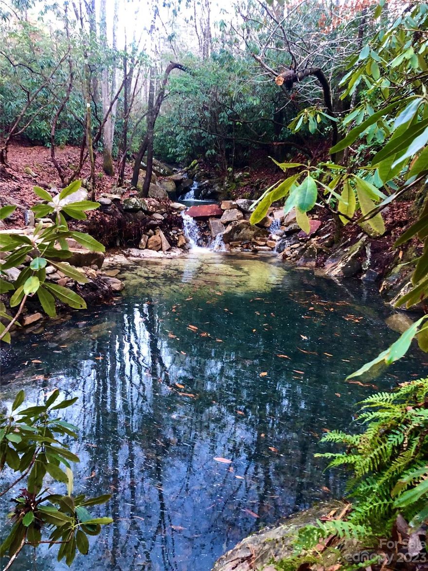 This 95 acre property feels like hundreds more. The parcel sits in the Pisgah Forest, surrounding it on 3 sides. You can hike out your door along Linville Gorge to Lake James never leaving public forest land. Two branches run through the property. There's a good well & gravity fed spring water. There is a 12ft deep swimming pond surrounded by boulders and huge oaks. The home is clean, comfortable & functional. There is a 3 car garage & additional covered space. Above the meadow sits a pavilion on a slab. The private drive is accessed with 2wd vehicles. The land is beautiful & peaceful. It contains cove forest, 75ft rock faces, a meadow where you can find arrowheads, large oaks, pines, poplar & maple. There is an orchard & large fenced garden. There is value in timber & decorative rock. Further development of the trails could produce world class biking loops that rival state parks. If you are looking for a secure place to provide food, water, natural beauty & privacy, you have found it.