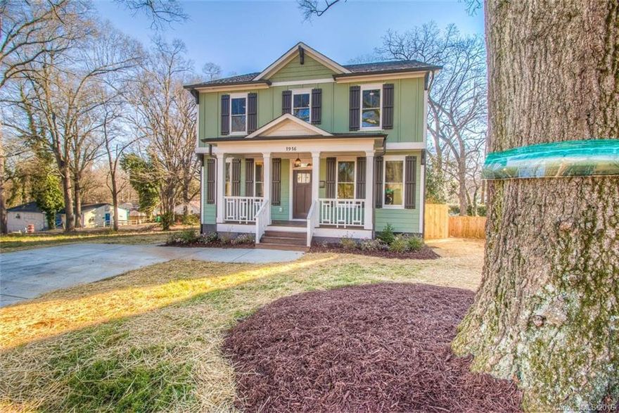 The best & most beautiful value on this block in Villa Heights w/ 5 homes & town home project in construction or planning. Walk to NoDa breweries & Midwood parks. Enjoy classic formal rooms, stunning open kitchen,breakfast & great room with FP & a huge covered porch off the back overlooking a fenced yard w/some mature trees. Plenty of room for a garage. Master & other rooms vaulted with exquisite modern soaking tub. This home is a perfect balance of classic style w/ touch of clean modern design.