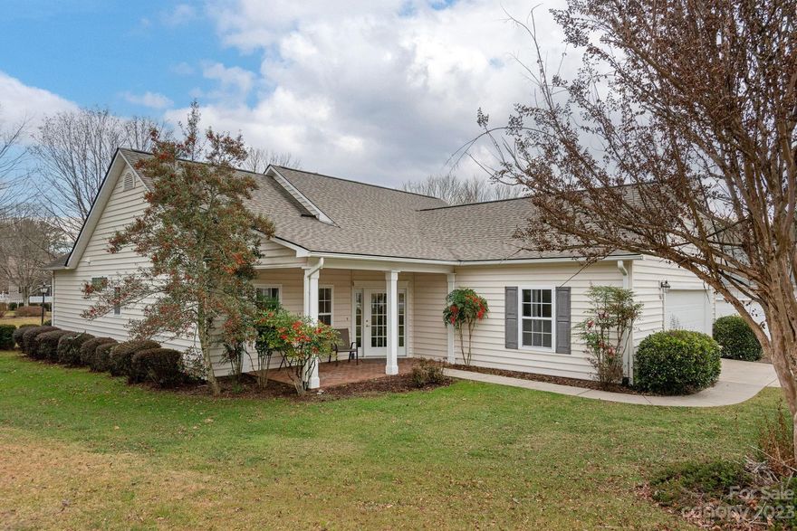 Available Deerlake Village home!  One of the larger 2BR/2BA split bedroom floor plans in the Meadows with large sunroom overlooking the community greenspace.  Open floorplan includes a spacious living room, dining room with a lovely brick gas fireplace. The kitchen boasts a large pantry/laundry room for extra storage and leads to an oversized 2 car garage.  Primary bedroom includes ensuite with walk-in closet and walk in shower with bench.  There are no steps into this home for your ease and safety. Enjoy the benefits of the community amenities including pool, clubhouse, walking trails, and lake just down the street.  You will love this location, so convenient to restaurants and shopping in downtown Brevard.