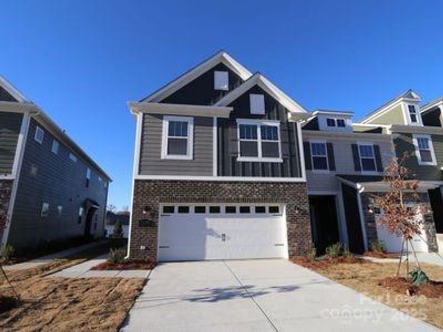 Move in ready END-UNIT TWO CAR GARAGE townhome with 3 beds & 2.5 baths near Highland Creek. Easy access to I-485 & I-85, close to shops and restaurants. Very close to concord mills mall and major employers. The first level has a two-car garage and an open floor plan on the first floor with a Kitchen with an oversized sitting island, 42" White Shaker style cabinets, granite countertops, tile backsplash, SS appliances including a 5-burner gas range with a double oven, microwave, and a walk-in pantry. The second level has a master bedroom with a walk-in closet, dual sink vanity, a large glass-enclosed walk-in shower, and two other bedrooms with shared baths and a huge loft: with granite countertops, and recessed lighting. Stainless steel appliances and Washer, Dryer, and refrigerator are included in the rent. Smart thermostats, Lots of natural light. The tenant is responsible for all utilities. The trash and lawn are included in the rent. The amenities community pool cabana, and kids play area.ntry. The second level has a master bedroom with a walk-in closet, dual sink vanity, a large glass-enclosed walk-in shower, and two other bedrooms with shared baths and a huge loft: with granite countertops, and recessed lighting. Stainless steel appliances and Washer, Dryer, and refrigerator are included in the rent. Smart thermostats, Lots of natural light. The tenant is responsible for all utilities. The trash and lawn are included in the rent. The amenities community pool cabana, and kids play area.