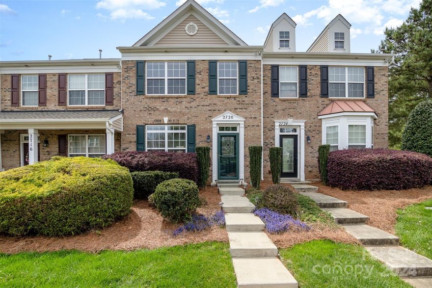 Welcome to 2720 Dunrobin Pl! This former model townhome is just minutes from Ballantyne, Blakeney, Pineville, Fort Mill, Indian Land, I-77 & I-485. This 2 story townhome is loaded with upgrades and is in immaculate condition! Features include granite counter-tops & backsplash in the kitchen, lots of cabinet and storage space, stainless steel appliances & ceramic tile floors. Bedrooms are spacious w/ vaulted ceiling and walk in closet. The roof was done in 2021. Dishwasher in 2022. Enjoy time outside in the fenced backyard with paved patio and additional exterior storage. Don't miss the opportunity to make this property yours!