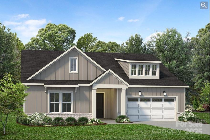 PRICE IMPROVEMENT! Ask your sales consultant about our limited time special incentives! Enhanced landscape package included. See agents at Sales Office. Our Badin floorplan is an open concept ranch, with bright, expansive living spaces, 10' ceilings and 8' doors on main. The dining area and large rear covered patio are overlooked by the well-appointed kitchen, complemented by a large center island, plenty of counter and cabinet space, sizable walk-in pantry, and convenient prep kitchen. The exquisite primary bedroom suite features a walk-in closet, spa-like primary bath with dual vanities, luxe shower with seat, and a private water closet.