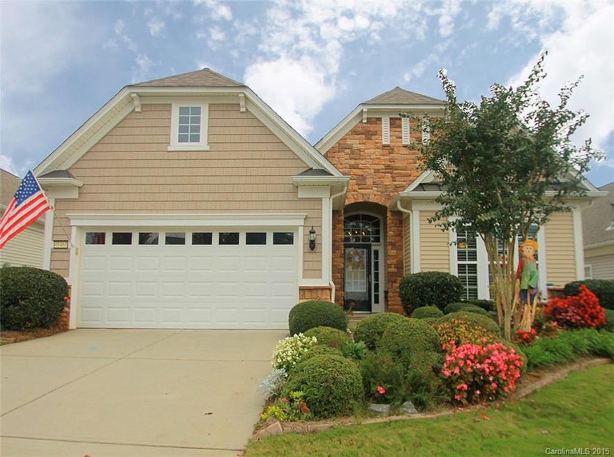Willow Bend w/ Sunrm, Deck, & Added Landscaping! Foyer leads to Spacious Great Rm w/ Custom Built-Ins & Remote Controlled Fireplace. Sunroom w/ Beadboard opens to Deck w/ Remote Controlled Awning & Additional Landscaping—Perfect for Socializing! Kitchen w/ Stainless Appliances, Granite Counters, Island, Storage Roll Outs, Wainscoting, Pantry, & Nook. Master Suite & Private Bath w/ Dual Sinks, Shower, Custom Tile Garden Tub, & Walk-In Closet. French Doors open to Office. 55+ Community