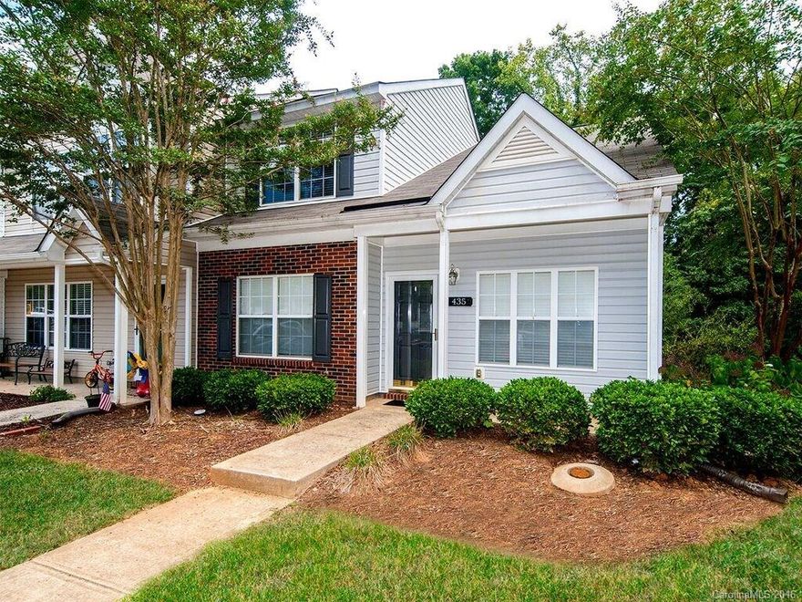 This townhome is a corner unit with lots of privacy and a huge backyard area.  The master is on the main and there are two bedrooms upstairs which share a bath.  The master is complete with closet, laundry room and en suite bath.  This townhome has been beautifully updated with new laminate, carpet and paint.  The kitchen is very functional with a peninsula and all black appliances.  There is a powder room right off the kitchen and a nice pantry.  All appliances are included, washer/dryer too.