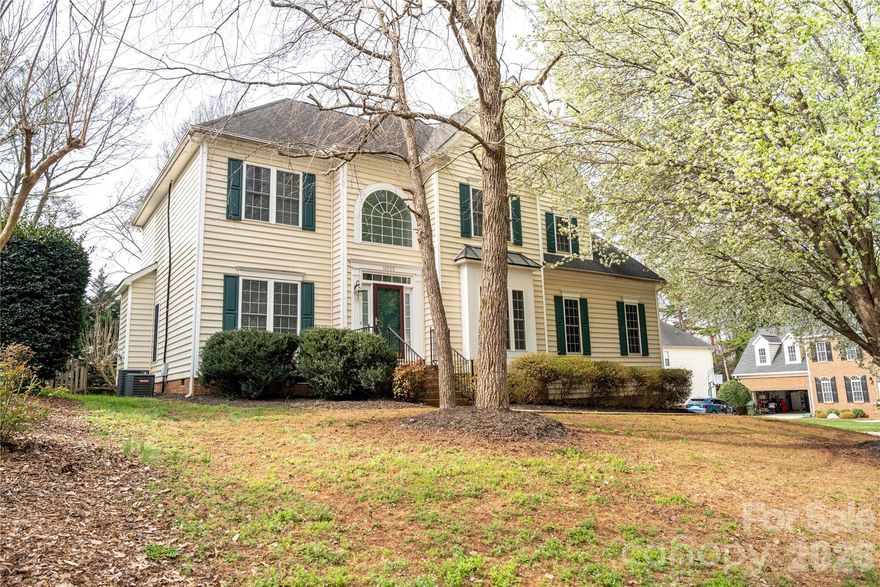 Convenient location (a few minutes to I-77, 18 minutes to exit 55 of I-85, and easy access to I-485 via Hwy 115).  This house has been taken care of well.  Great for family, safe community, friendly neighbors, and super good schools.  Beautiful 5-bedroom house in the Hampton Ridge subdivision of Huntersville. Community amenities include club house, pool, playground, and walking trail.  Excellent schools: JV Washam Elementary; Bailey Middle School, William Amos Hough High School, and close to Lake Norman Charter School.  Very easy access and close to North Cross Shopping Center, Birkdale Village, Lake Norman Novant Healty Center, ...   Downstairs has a well-lit kitchen and breakfast area (tons of cabinets), Dining room with butler pantry, living room, half bath, and an Office with door! Second floor has the big Primary suite with two walking closets, another 4 bedroom rooms, and second full bath.  2-Car Garage with lots of storage shelves.  Appliances include stainless fridge and stove, dishwasher, washer/dryer hookup.   Big screened porch and a fenced backyard surrounded by tall trees. New Carpet on the second floor and staircase. New Ceiling Lights.  Hardwood flooring throughout the main floor.