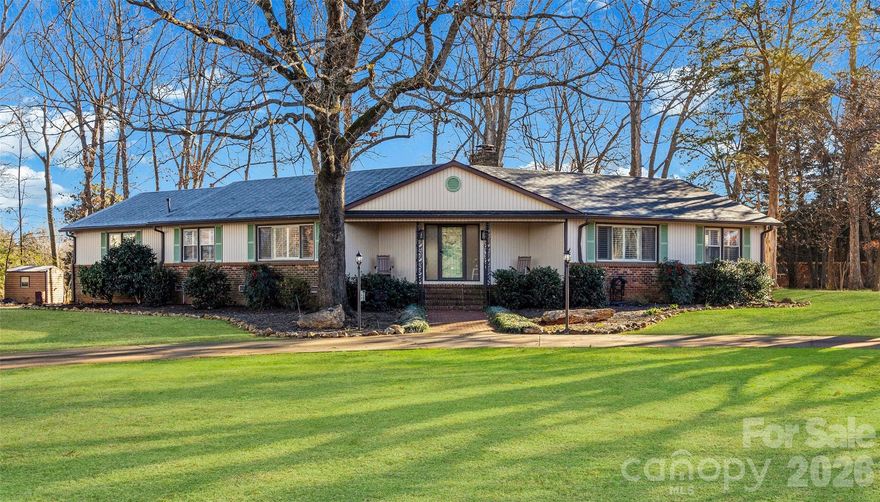 Welcome home to this beautifully updated ranch offering 3 bedrooms plus a true 4th bedroom option, complete with double closets and easy access to a renovated full bathroom. Nestled on a level .79-acre lot with a large, inviting front yard, this home is tucked into a quiet, established Rock Hill neighborhood and is truly move-in ready.

The spacious primary suite is a highlight, featuring a custom-designed walk-in closet and a private bath with a relaxing steam shower. The home offers comfortable, well-sized bedrooms and thoughtful storage throughout, along with a huge customized laundry room designed for organization and convenience.

Recent major updates add tremendous value and peace of mind, including all new ductwork (2023) and a new roof (2023). The hall bathroom has been beautifully remodeled, and the home features fresh paint and new bedroom carpet installed in 2022.

You’ll love the added living space provided by the bright and cheerful sunroom, perfect for morning coffee or relaxing evenings. Outside, enjoy exterior lighting, an in-ground irrigation system, a welcoming front porch, and plenty of parking with a circle driveway, side-load two-car garage, and additional carport. Two storage sheds provide extra flexibility for hobbies and equipment, and a security system is already in place.

Additional upgrades include a generator-ready electric meter, new vapor barrier in the crawl space, and plantation shutters throughout. Best of all—no HOA, no city taxes, and no water bills thanks to well and septic service.

Conveniently located just minutes from dining, shopping, and Interstate 77, this home offers the perfect blend of space, updates, and location.