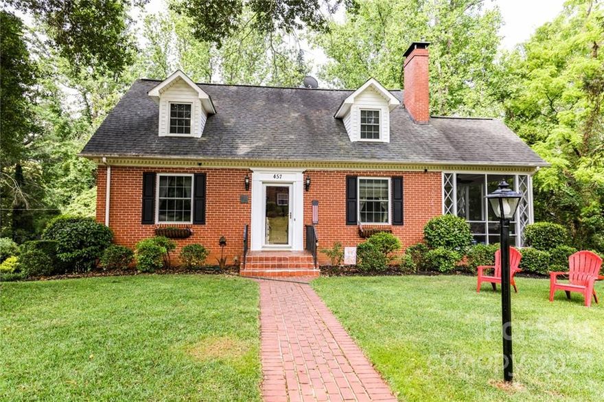 Location, location, location. This beautiful 3 bedroom/3 bath home in the Oakwood section has it all. Situated at the end of a dead end street across from the rear entrance of the , this .58 acre lot offers private, in-town living, yet you can still enjoy nature while walking around the yard, having your favorite beverage on the screened porch or sitting on the patio by Cripple Creek. Close to downtown and the Viewmont section, you can be shopping or dining in a matter of minutes. In the house, you find a large living room with hardwood floors and wood burning fireplace. The kitchen was renovated this year with freshly painted cabinets, quartz countertops, tile backsplash, sink and faucet. All stainless appliances remain. Formal dining room and china cabinet used to be the main level bedroom and closet and could be restored. Upper level has 2 large bedrooms and bathroom. Lots of storage. Basement has living area with a full bathroom, laundry and built-in bar (not counted in HLA).