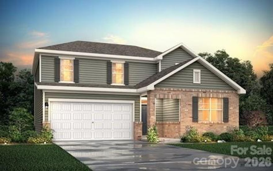 Discover your dream home in Monroe with the Harding floor plan at Blue Sky Meadows! This stunning 5-bedroom, 3-bath gem offers 2,570 sq. ft. of elegant, open-concept living. The chef’s kitchen dazzles with quartz countertops, a large island, a generous sized walk-in pantry and seamless flow into the living area with a cozy electric fireplace & cedar mantle on a shiplap accent wall —perfect for entertaining or relaxing. Additional main floor highlights include two bedrooms and a private bathroom. Enjoy the flexibility of 2 first-floor bedrooms with a full bath. Large loft area/ game room upstairs. The luxurious primary suite is upstairs and boasts a spa-like bath and spacious walk-in closet. All of this, with a flat backyard backing to serene trees.