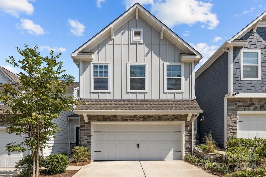 Welcome to your dream townhome in the highly sought-after, gated community of Handsmill on Lake Wylie! The highlight of living here is the incredible amenities, & low maintenance living! Handsmill boasts a clubhouse with a sparkling pool, splash pad, playground, scenic walking trails, fitness center, outdoor fireplaces, social center, & a catering kitchen. Residents also enjoy access to a boat launch, fishing, water sports, and lakeside dining just steps away! Built in 2021, this 2,213 sqft home features an open floorplan with 3 bedrooms, 2.5 baths, & a spacious loft. The chef's kitchen is a true centerpiece, complete with a gas cooktop, quartz countertops, and ample cabinet and counter space. You'll also love the built-in desk nook and the convenient drop zone. Parking is a breeze with the two-car garage and plenty of guest parking across the street. In the Coveted Clover School District! Don't miss the chance to live in this vibrant lakeside community—schedule a showing now!
