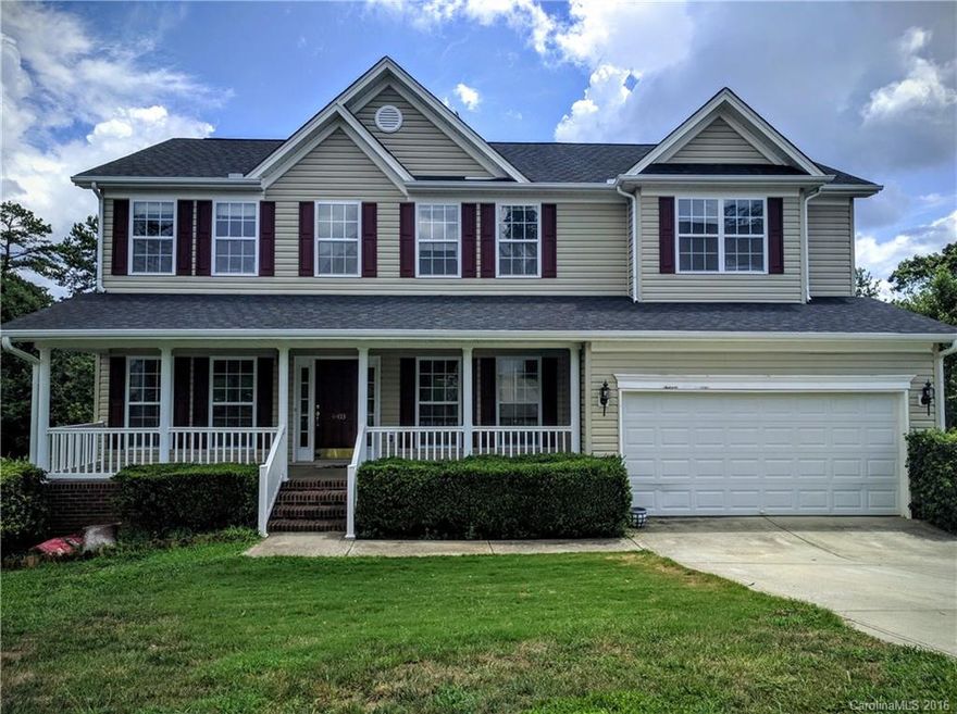 This 2 story home features 5 bedrooms and 3 baths, a gourmet kitchen with an island and 42” cabinets. Enjoy the convenience of being close to the interstate with a water view from the back deck. New carpet downstairs as well as fresh paint. Over 1200 square feet of unfinished basement. Enjoy those beautiful Carolina days and nights enjoying your coffee or sweet tea on either the rocking chair front porch or back deck overlooking the gorgeous pond.