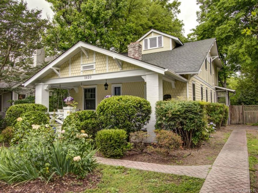 Historic bungalow featured TWICE on the Dilworth Home Tour.  Here's a Dilworth home w original details blended w recent updates giving a nod to the past.  Move in ready!   The perfect balance of old and new.  A must see.  Beautifully landscaped and huge fenced backyard located on a great street in the Historic District.