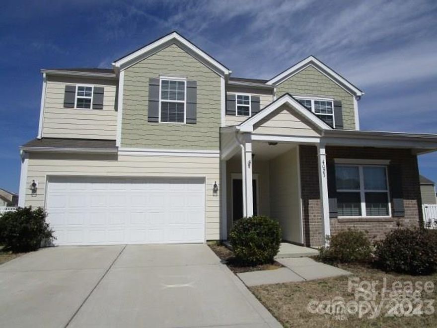 FIELDSTONE FARM  Large  4 bedroom home,  built 2012!  Very well kept home, features open floor plan , spacious kitchen , with granite counter tops , and island , 42 ' cabinets , stainless  appliances! Nice bonus  room on 1st floor , would be a wonderful office, or playroom  /family room. Upgraded master bath suite bath has separate  shower/garden tub and huge walk in closet! Laundry room and 3 additional well sized bedrooms on 2nd level as well as a loft!  Just pained last year throughout. Yard is fenced for pets , and has a patio! Wonderful location, close to shopping and major arteries! Community has a pool, clubhouse, playground! Credit and background , verifiable rental history required.