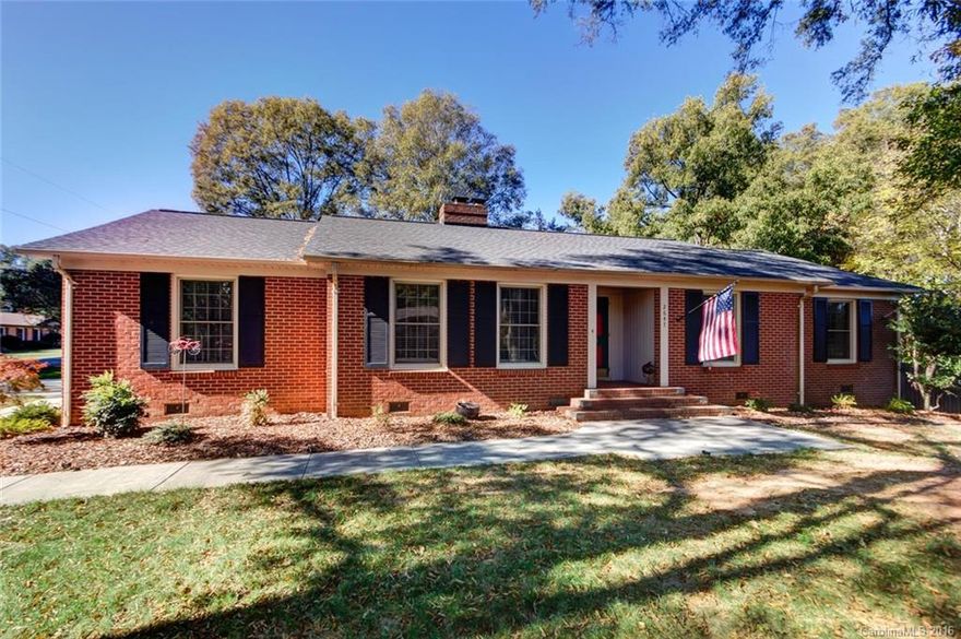 Beautiful full brick three bedroom and 2 full bath ranch.  Updated cabinets, new stainless steel appliances.  Kitchen opens to great room with new French doors to the refurbished deck. New roof and HVAC system.  Formal living and dining rooms, oversized bedrooms, great room with masonry fireplace with gas logs. Beautiful lot with mature trees.  Shed refurbished in 2016.  New concrete drive and sidewalk.  Imagine yourself on the deck enjoying this beautiful backyard!