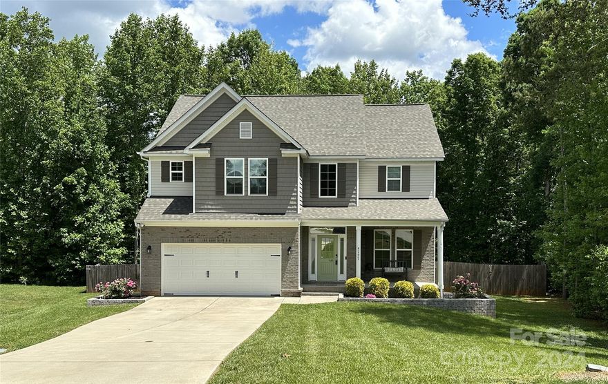 Serenity! This inviting home sits at the end of a Cul-de sac on a .47 acre fenced in yard backing up to the woods! Easy flowing floor plan with so many possibilities! Kitchen has granite countertops, SS appliances, island, custom pantry, loads of storage as well as beautiful French doors leading to the back deck! Main floor has laminate wood flooring, living and dining rooms, half bath, and mudroom at the 2 car garage door entrance ~ 
Master Suite upstairs is very bright and airy with LVP flooring, walk in closets, a large ensuite bathroom w/ dual sink vanity, enclosed glass shower, and a soaking tub that sits under a huge window. The second floor also hosts 2 large secondary bedrooms, office/bonus room, full bath, storage closet and a conveniently located laundry room!
The Private back yard is a perfect place for entertaining, stargazing, or roasting smores at the firepit! There is also a nice sized storage shed for all your gardening tools, lawn equipment, bikes and toys! Come See!