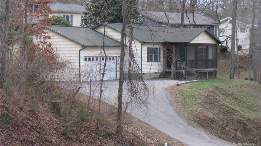 Enjoy 1-level living at Lake Junaluska! You will love it from the time you enter through the front screened porch. 3 Bedrooms / 2 Baths; Laundry Room; 2-car Garage; Wood flooring & a propane gas stove. Master Bath has handicap features.  All this at a price you can afford.