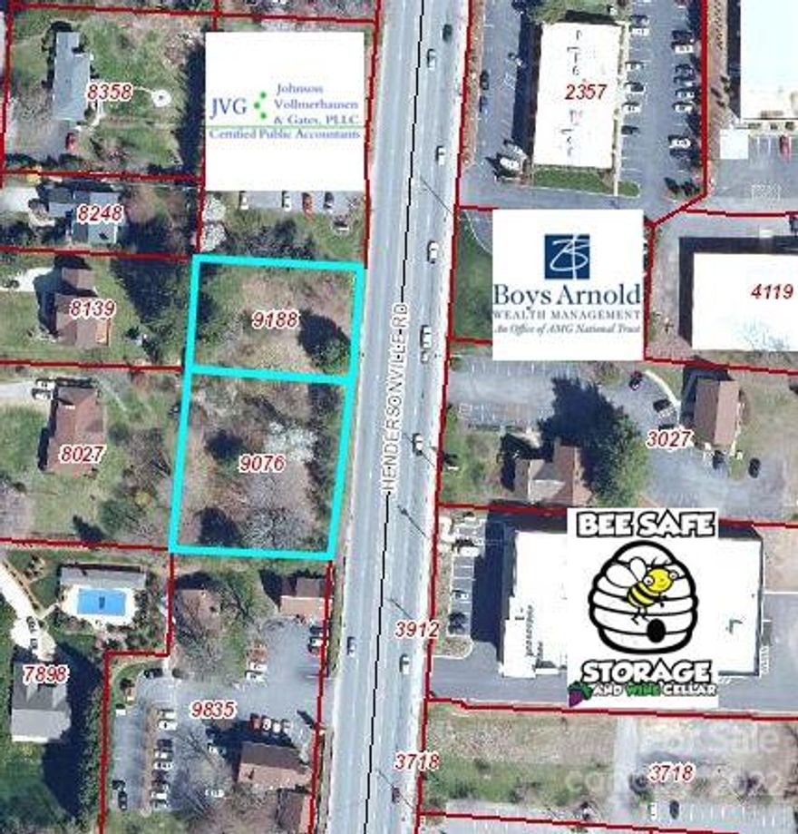 Excellent very buildable lot in south Asheville.  Great location for Professional Service Office, Business Office, Medical Office, etc.  zoned in Biltmore Forest.  31,000 VPD with 250' frontage on Hendersonville Rd.
