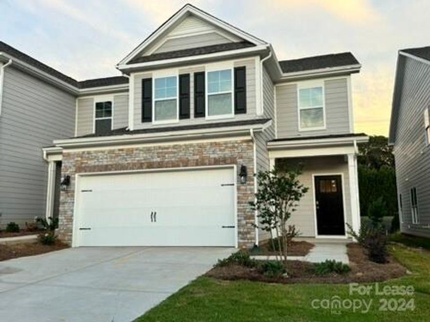 Move in today to this spacious & modern open concept private rental home.This end unit townhome offers 4 bedrooms, 2 1/2 bathrooms, & 2 car garage.Upon entering the home, you’ll be greeted by an inviting foyer.At the center of the home is the kitchen that blends the dining & living rooms creating an airy feel.The chef’s kitchen is equipped w/ modern appliances, ample cabinet space, & center island, perfect for both cooking and casual dining.The primary suite is on the first floor, w/ en-suite bathroom w/ dual vanity and a large walk-in closet. The laundry room completes the first floor. The additional three bedrooms are located on the second floor & share access to a full bathroom w/ dual vanities. The loft area is a flexible space that could be used as a media room, playroom/game room, or gym. The spacious floor plan and thoughtfully designed living spaces, make this the home for you. Fantastic community pool, sidewalks, & dog park too!A dog is welcome w/ restrictions & $350 pet fee.