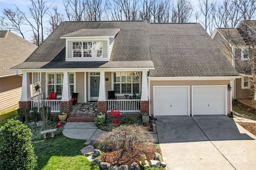 If you are looking for a TRUE RANCH home located in an amenity rich community, you've found your house! Walking through the over-sized, covered front porch you are greeted by 10' tall ceilings, hardwood floors & incredible natural light.  The open concept floorplan revolves around the large living room w/gas fireplace & built-ins. Surrounding the living space is the  kitchen with eat-in breakfast area, dining room & flex space perfect for a formal living room, office, cozy room or playroom. The split bedrooms give the primary bedroom true privacy off the back of the house w/tres ceiling, over-sized closet & full bathroom remodel (2020) that includes a tile encased walk-in stand-up shower.  The two additional bedrooms are both good sized & include walk-in closets.  Off the family room is the HUGE screen room that overlooks your fenced in backyard & HOA mainatined common space.  The community amenities include a pool and playground. See attacments for upgrades!