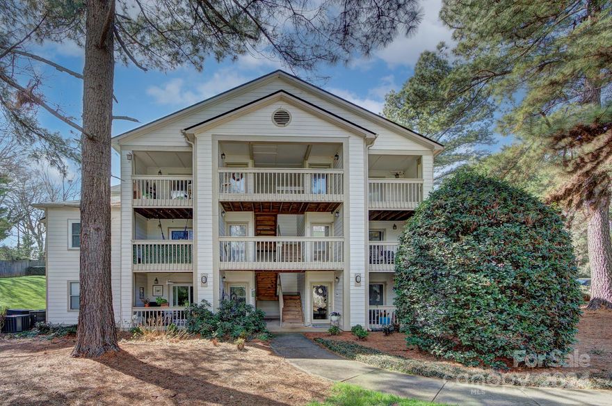 Discover this adorable condo in a superbly convenient location near downtown Charlotte and the Cotswold area. Move in Ready this delightful home offers 2 bedrooms and 2 full baths, perfect for comfortable living. Inside, you'll find neutral color throughout and the popcorn ceilings have already been removed. You'll appreciate the updated kitchen with SS appliances and bar area. There is a dining area that's open to the cozy family room. The primary bedroom has a good size closet space and private ensuite bathroom. The second full bedroom is slightly smaller but still has good closet space and easily accessible to the hall bathroom. Enjoy morning coffee or afternoon drinks on the private patio area and don't miss the extra storage room. This property offers easy access to all that Charlotte has to offer while coming home to your cozy retreat in this desirable neighborhood.  The refrigerator, washer and dryer are newer and will convey.  Water/lawn maintenance included in monthly HOA bill
