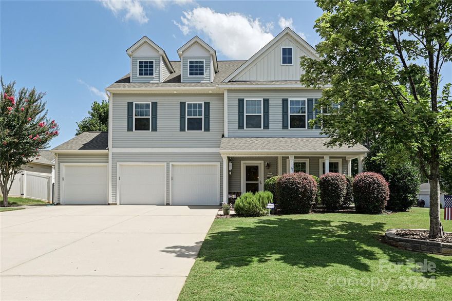 This 5-bedroom, 4.5-bathroom home has it all! Located in a highly sought-after neighborhood, this standout property with new carpet, offers a perfect blend of comfort and style. The main floor offers an open-concept kitchen, walk in pantry, dining area, and den, along with a formal dining room and office space. The upper floor features the primary bedroom with an ensuite bathroom, an additional bedroom with an ensuite bathroom, a Jack and Jill style bedroom/bathroom, and a bonus room. Welcome to the third floor with a loft area, bedroom, and full bathroom, your own private suite!  The fenced backyard includes a paver stone patio and walkway, Bermuda grass, and a 9-zone underground irrigation system for easy lawn care. Additional highlights include a 3-car garage with ample room for storage. Enjoy community amenities such as a pool, playground, and top-rated Fort Mill schools. Don't miss out on this incredible home with endless possibilities!