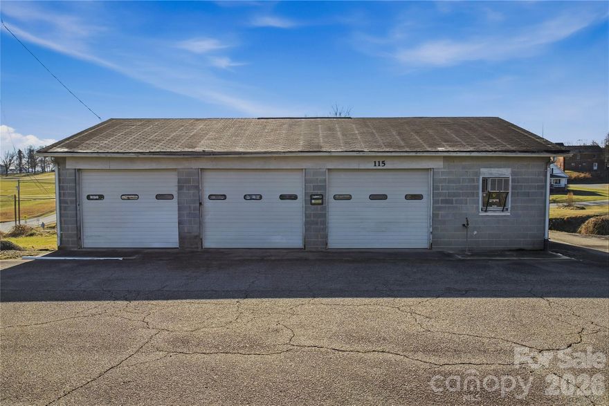 ?Unique opportunity in downtown Glen Alpine.  This former small auto repair shop features a 3-bay garage with office space and has been unused for several years.

Could be ideal for vintage car enthusiasts needing storage space or for artists looking for a creative workspace.  A convenient location is enhanced by long-range mountain views, providing an inspiring backdrop.