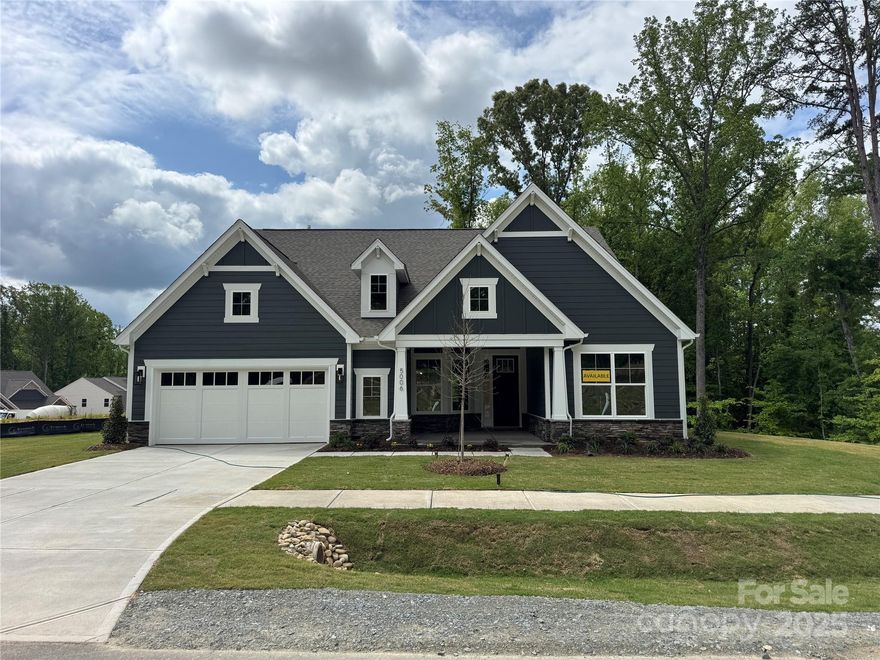 BRAND NEW community in the heart of Waxhaw! Welcome to Rone Creek. This home features the Edgefield C floorplan. This ranch plan has 3 bedrooms on the main including the primary and 2 baths and a powder room. Primary bedroom has a large walk-in closet, and our luxury shower option with double bowl vanity. Main level has a study with sliding glass doors, tray ceilings are featured in the foyer, dining room and primary. Kitchen is open to the breakfast area and family room. Kitchen has gray cabinets, and designer island, quartz countertops, tile backsplash and stainless appliances. Homesite 103 includes the 2nd floor loft with bedroom and bath, metal balusters are featured on the stairs. Outside you will find the covered porch perfect for entertaining in your backyard!