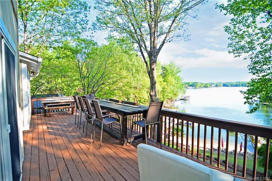 Move right in and hop on the boat!  Wait until you see the beautiful views of the lake from this completely renovated, waterfront home, including beach, dock and pier!!!  NO HOA!  Relax with lake views from every room in the home!  You will love preparing meals in this newly remodeled gourmet kitchen, complete with farmhouse sink. Spread out in the spacious living areas with wood burning fireplace.  Dock is shared with one other family, giving you access to plenty of beach and play area.