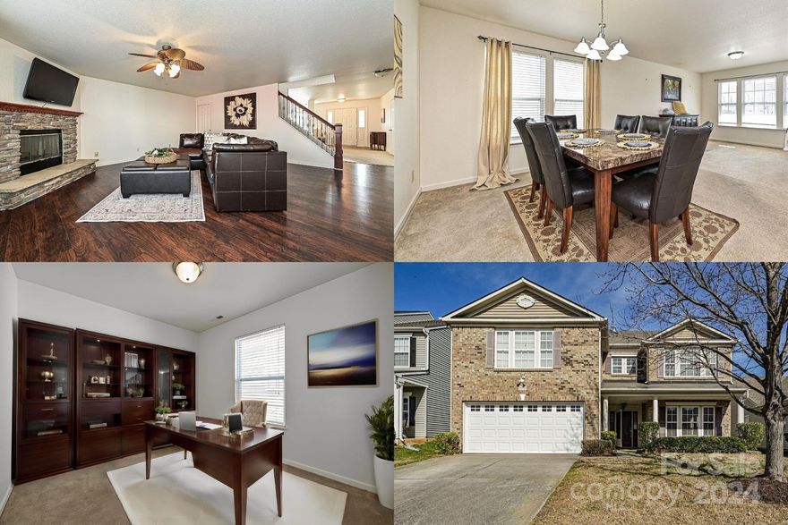 Welcome to this charming brick-front home in Baden Village. Enjoy amenities like a pool, playground, trails, lake, and coffee shop - find something enjoyable every day. Fall in love with the spacious floor plan flooded w/ natural light. Designed for entertaining, a sizable great room w/beautiful stone fireplace, seamlessly connecting to the kitchen & breakfast area. Separate living room & expansive dining room offer plenty of space for hosting. Downstairs flex space provides versatility, ideal for an office or guest bedroom. Huge loft, perfect for a second living space, leads to the oversized primary ensuite retreat, w/large walk-in closet, garden tub & separate shower. Relax & unwind outdoors on your patio in your backyard. Just minutes away, discover the acclaimed Fort Mill Schools, Kingsley/Baxter's fine dining, entertainment & shopping options & easy access to Charlotte & local highways. Experience vibrant living in this gem of a home! Schedule your tour today!