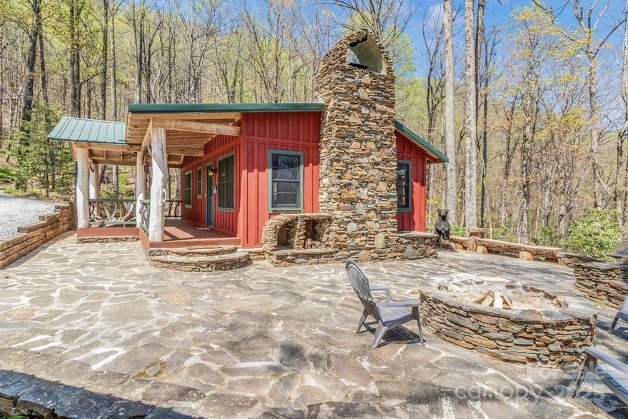 Exceptionally private mountain cabin perched above Saluda’s coveted Lake Sheila. Enjoy perfect solitude surrounded by nature, w/ gorgeous mountain views, sounds of wildlife & nothing but starry skies above because you back up to 30,000 acres of the Greenville Watershed. You won't find a more peaceful, playful setting to make your mountain living dreams come true. This quality-built cabin has incredible custom rock-work, including a 1,367 sf patio, circular fire pit & breathtaking stacked stone fireplace. Inside enjoy long range views, a cozy fireplace, & craftsman windows & other custom touches. Surrounded by mature forest & native landscaping, this property will welcome you home time & time again. Ownership provides you access to pristine Lake Sheila, a 28-acre aquatic paradise for swimming, fishing & paddling your non-motorized boat of choice (canoe comes w/ purchase!) Just 4.5 miles to downtown Saluda shops, restaurants & more. See MLS4215775 for Cabin with extra lot for $550,000.