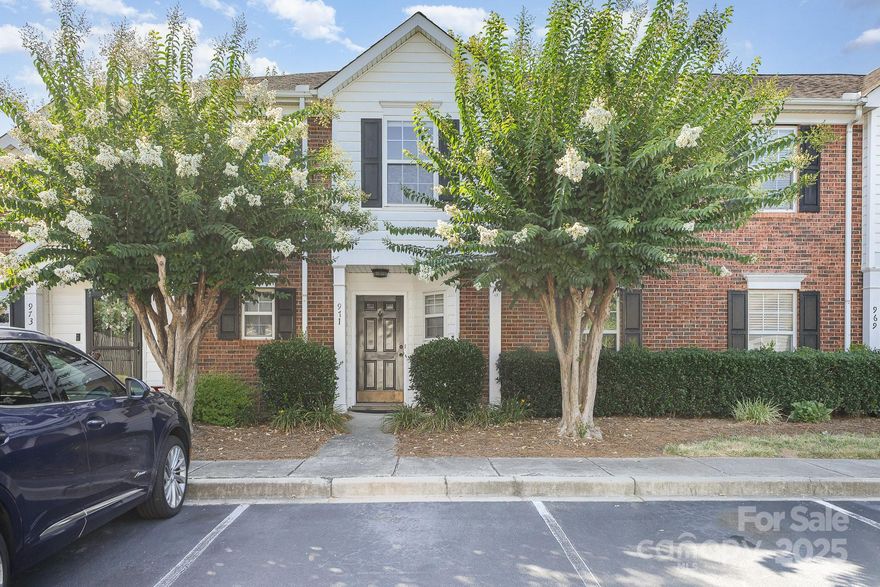 Fort Mill Freshly painted interior! Townhouse offers an open floor plan with 1/2 bathroom on the main level, eat in kitchen, pass thru to the dining area, great room concept with gas fireplace to make it warm and cozy without the mess of hauling firewood. Rear patio is a perfect spot for relaxing and grilling up some tasty meals - patio is easily accessed by newer sliding glass door from the great room, storage closet outside off patio has electrical panel and gas water heater too. Freshly painted interior with cozy Alabaster color scheme gives this a fresh look and feel. All bedrooms are upstairs with primary bedroom having a full bathroom. Laundry connections are located upstairs in the laundry closet as well. Regent Park is convenient to all the stores, restaurants and Interstates - I-485 or I-77. It is only 22 minutes to the Charlotte Douglas airport or Uptown or Ballantyne! Great price point and convenient to everything!  Come and check this one out!