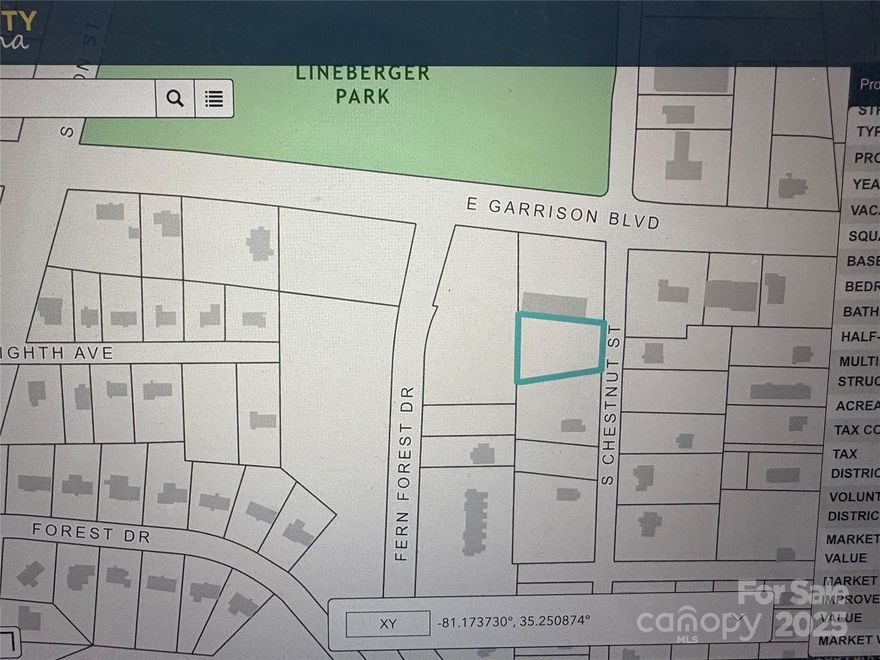 This property is zoned C-1 (Light Commercial). Refer to the Gastonia website for what's acceptable for this zoning. There are a ton of options. City water/sewer is available. The lot is very flat. Clearing it off shouldn't be hard, not many full grown trees. Seller would be open to an owner financing deal with a 1 year balloon.