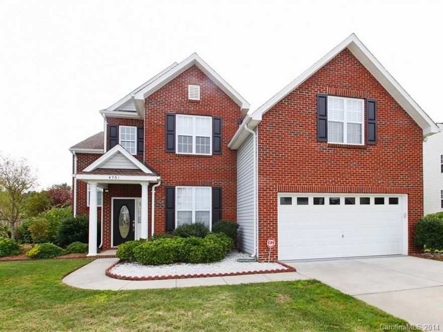 Hardwood floor & fresh paint on main. Open great room & kitchen w/ island, 42" cabinets, stainless appliances, breakfast & dining rooms. Impressive 2 story foyer, tons of closets, gas fireplace, fenced back yard. GREAT LANDSCAPING! Fire pit, stone walkway, patio & covered porch. Large shed/playhouse in back.