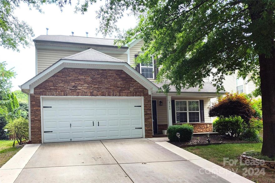 Beautiful 4 bedrooms 2.5 bathrooms home in the very desirable Berewick community.  Great curb appeal.  Outdoor features a large flat fenced backyard w/ storage building, and HUGE custom stone patio.  Interior has a great layout and lots of upgrades.  Beautiful kitchen with stainless steel appliances, tile backsplash, & solid surface countertops.  Primary bedroom has accent walls, vaulted ceilings, & luxurious bathroom. 3 good sized bedrooms.  Pets conditional - must be approved by owner, no aggressive breeds, $350 pet fee per approved pet.  Renter's Insurance required.  Tenant responsible for all utilities and lawn care.