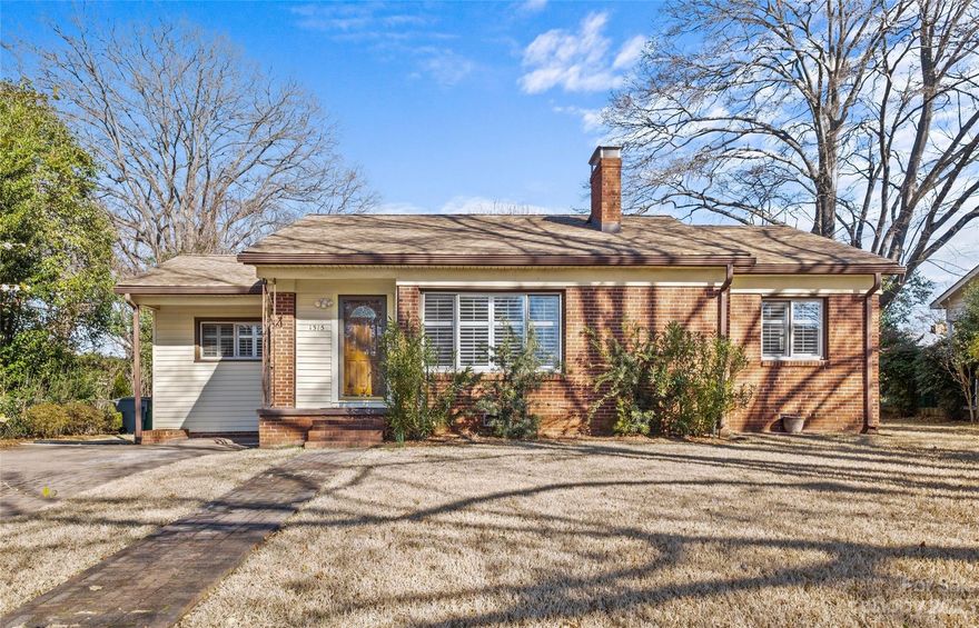Located in the heart of South Charlotte with the finest amenities within steps of the front door, 1315 Montford Drive has been owned by the same family for almost 50 years, has been meticulously maintained and ready for your personal touches. This charming ranch home features 1,360 square feet, 3 bedrooms, 1 full bathroom, family room with oversized windows, plantation shutters throughout, dining room, kitchen with flex/laundry room space and an incredible flat, usable backyard. The double driveway with brick pavers is a bonus to park cars side-by-side. New A/C 2023. Conveniently located near Park Road, this home is readily accessible to Uptown, CLT airport and all the Queen City has to offer.
