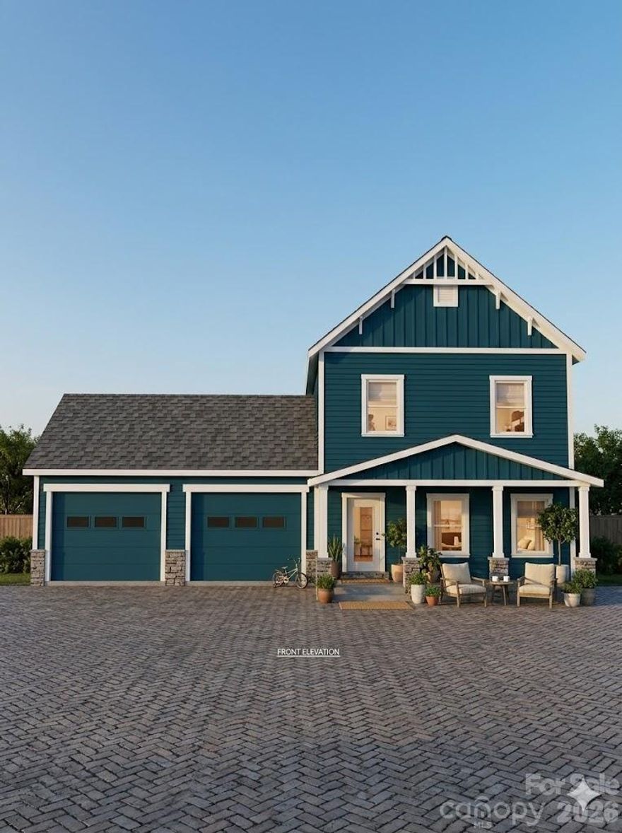 UNIQUE OPPORTUNITY!! Listing Title: Shovel-Ready Luxury Opportunity. Fully Approved Plans & Permits Included. Skip the 12-month design and permitting headache. This is a rare, "shovel-ready" package deal at Rd, located in the premier Riverwalk community. We are selling a complete, pre-vetted development solution. All the heavy lifting—custom architectural design, site engineering to address the lot's unique topography, and the rigorous HOA and city permitting processes—is 100% finished. This lot is ready for immediate groundbreaking. 
The Home & Plan: The sale includes a custom-designed, two-story masterpiece engineered specifically for this lot, Custom Architecture: A 3-bedroom, 2.5-bathroom modern craftsman design featuring a massive Second-floor Primary Suite with a double-vanity bathroom and walk-in closet. Modern Layout: Open-concept living featuring a 20' x 14' family room that flows into the kitchen and dining areas. Curb Appeal: A full-width, 24-foot front porch designed for the classic Riverwalk lifestyle. Pre-Approved Aesthetics: The plan is already vetted for "Ocean Blue" Hardie Plank siding (vertical board & batten and horizontal styles) with white trim and PVC legacy corbels. The color can be changed through HOA approval. Suggested after the start. The Lifestyle & Location: Live in the heart of Rock Hill's most active and upscale community. Nature at Your Door: Immediate access to the scenic Catawba Riverwalk trail system for miles of walking, biking, and kayaking. Resort Amenities: Steps away from the resident-only pool, clubhouse, and the vibrant shops and restaurants of the Riverwalk village. Ready to Build: This lot has been successfully vetted to meet all HOA and municipal standards, meaning your builder can pull the permit and start today. Purchase Options: Option 1 (Lot & Plan): Purchase the land and the full, approved "paper ready" package to build with your own preferred builder. Option 2 (Turnkey Build): Purchase the lot and plans as a turnkey build-on-your-lot contract with our preferred luxury builder.