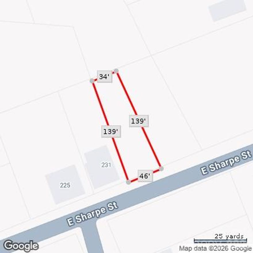 Two adjacent parcels being sold together at 235 & 237 E Sharp Street in Statesville, offered as a single residential opportunity and priced ($14,500 per lot, $29,000 TOTAL) accordingly. Per seller knowledge, 235 E Sharp Street is believed to be buildable, while 237 E Sharp Street contains a drainage ditch and will require further evaluation. The buildability of 237 E Sharp is uncertain and will require a survey and consultation with the City of Statesville regarding required buffers and development standards.

Both parcels are being conveyed together and are priced as one buildable lot, with the potential that a buyer may be able to utilize both parcels subject to City approval. No representations are being made that both lots are buildable, and buyers are encouraged to complete their own due diligence with the City prior to closing.

City water and sewer are available, with tap fees required. Ideal opportunity for a builder, investor, or buyer looking for an infill project with upside potential in an established area of Statesville.

Buyer to verify zoning, setbacks, utility connection requirements, buffer impacts, and buildability with the City of Statesville.