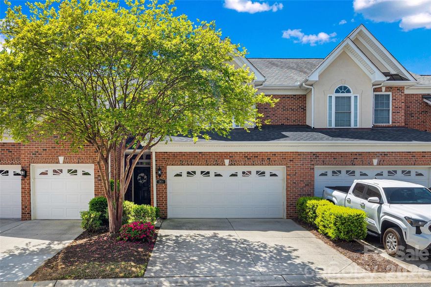 Welcome home to this beautifully maintained brick townhome nestled in a quiet, gated community offering exceptional amenities and a peaceful setting. Enjoy access to a wide array of neighborhood features including a basketball court, tennis and pickleball courts, a community pool and hot tub, clubhouse, and playground—perfect for both relaxation and recreation.

This spacious 3-bedroom, 2.5-bath home has been thoughtfully updated with new windows, modern lighting, and fresh paint throughout, creating a bright and inviting atmosphere. The primary suite boasts a well-appointed closet with custom built-ins, providing both style and functionality.

Downstairs, you'll find a nice open living space with a huge walk-in pantry that offers ample storage, along with a convenient 2-car garage. Step outside to a private enclosed courtyard—ideal for entertaining or unwinding—with serene public greenspace just beyond, adding to the sense of openness and tranquility.

Located with easy access to I-77, this home is just minutes from grocery stores, shopping, and dining, making everyday living both convenient and enjoyable. Don’t miss the opportunity to experience low-maintenance living in a vibrant and amenity-rich community!