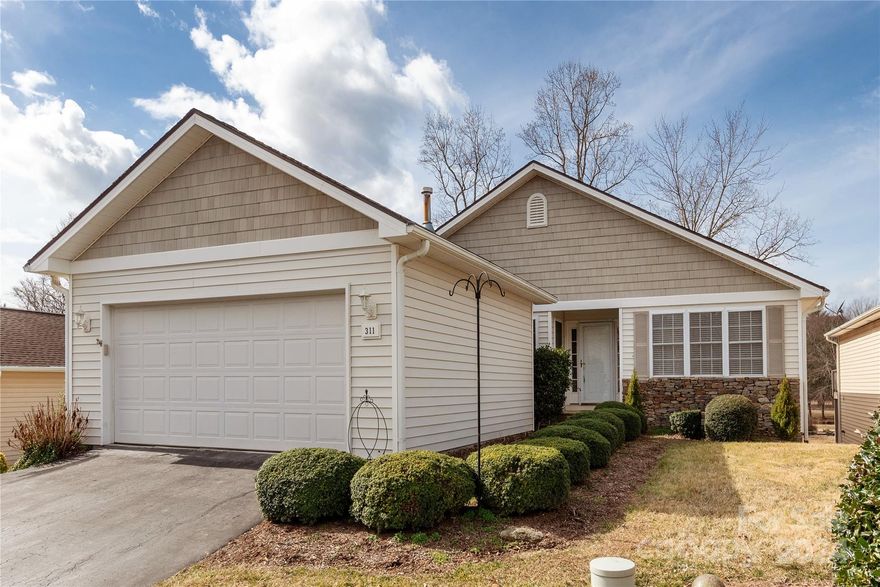 Park lover’s dream house! Come home to this convenient one level living home overlooking the Park at Flat Rock. This home is bright and airy. It features wood floors in the living areas and tile in the eat-in kitchen. 3 bedrooms on the main level affords you the space for family, guests or an office. The downstairs with large common area and additional bedroom and bath can be used for a family room, crafts or guests. Need storage? This home has it! Enjoy a screened porch and deck overlooking the park. These villas don’t come on the market often, so don’t miss your chance to own this one!