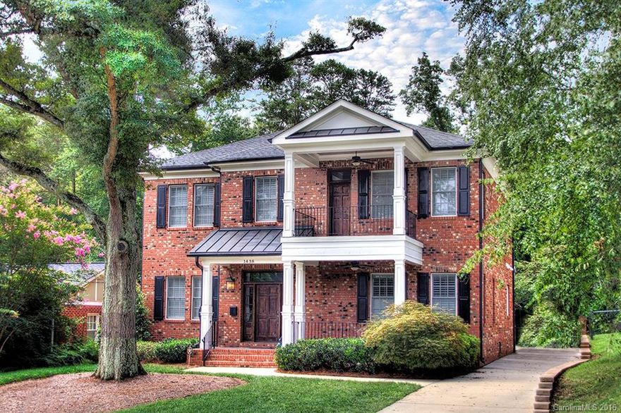 Great Location. Custom built Myers Park home. 5 beds (2 Master Suites), 5.5 baths. 10 ft ceilings throughout. Large Gourmet kitchen w/ tons of counter space, custom cabinets, 6 burner gas stove, separate convection oven & commercial grade hood vent. Upstairs wet bar w/ wine refrigerator, ice marker. Veranda w/ outdoor gas fireplace. Brick column post/black aluminum fenced backyard. 3 Surround Sound zones throughout the prop. Lots of outdoor living space.