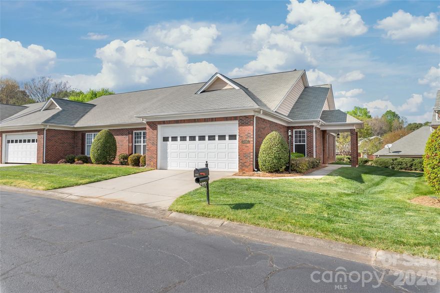 Come home to comfort, 1 story living.  Vaulted ceilings, fresh interior paint, fireplace, sun room, quality on 1 floor.
Relax yard work is taken care of. Nestled on a quite street with shops in walking distance. Trane HVAC installed in 2022. Open floor plan flows to kitchen, dining and sun room.  Primary Bedroom has trey ceiling, dual sinks, tub, shower and large walk in closet.  2 car attached garage with key pad, storm door on front.  This home has washer/dryer included. 2nd bedroom has door to hall bath, 3rd bedroom has double doors and large closet, perfect for a home office.  Nothing to do but move in and enjoy! Mint Lake Village is close to dining, shopping and I485.
Do not let this one pass you by,