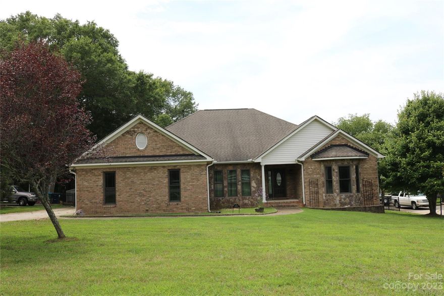 Custom brick, ranch home in Harrisburg!  NO HOA!  Over one-half acre lot with fenced back yard. Split bedroom plan includes 4 bedrooms and 2 1/2 bathrooms.  Open floor plan with flexible areas and space. Kitchen has solid surface counter tops and custom cabinetry.  Large primary suite with tray ceiling, two walk-in closets, beautiful bath with two vanities, step-in shower, garden tub and separate water closet.  3 additional bedrooms.  Attached side-load 2 car garage.  Replacement windows by Anderson with transferrable warranty. The sauna in the dining area may convey with an acceptable offer or can be removed before closing.  The ramps at the garage door and the back door do not convey.