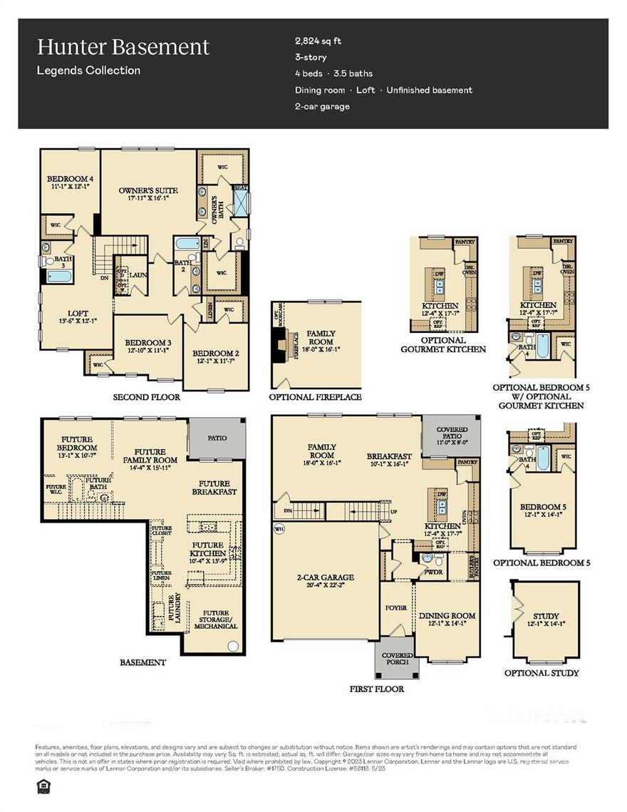 The Hunter is a new two-story home was designed for gracious living, the first floor features a large family room for shared moments, a modern kitchen, a casual breakfast room to complement a formal dining room and a front porch and covered patio for outdoor living. Upstairs are a loft, three secondary bedrooms with walk-in closets and the owner’s suite, which has two of them.Plus, our signature Everything's Included program means you will get quartz or granite kitchen countertops, subway tile backsplash, ceramic tile, and luxury vinyl plank flooring at no extra cost! Falls Cove at Lake Norman in Troutman offers spacious homesites and peaceful suburban living. Amenities include a clubhouse, pool, finess center, playground and walking trails. The community is nearby Lake Norman State Park, Troutman ESC Park and Zootastic Park and minutes from I-77 for convenient commutes to Charlotte.