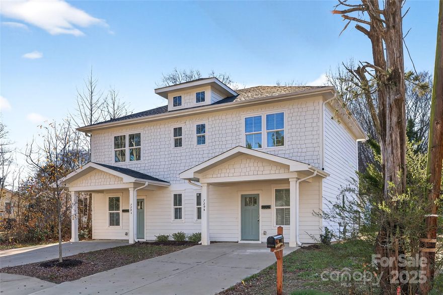 A rare new construction duplex with a detached ADU, all built in 2024! This property presents an exceptional opportunity for house hackers, owner-occupants or investors seeking income potential in a prime Charlotte location. Live in one unit while renting the others, or enjoy versatile multi-generational living options all in one thoughtfully designed property.

Each side of the duplex features a thoughtfully designed 2-bedroom, 2.5-bath layout with an open floor plan, LVP flooring throughout, and modern finishes. The kitchens are outfitted with quartz countertops, stainless steel appliances, and a large peninsula that flows seamlessly into the living areas that is ideal for everyday living and entertaining.

The detached 1-bedroom, 1-bath ADU adds tons of versatility, making it perfect for rental income, guest accommodations, or a private home office. All three residences are equipped with Rinnai tankless water heaters, offering energy efficiency and modern comfort throughout.

Located just minutes from Uptown Charlotte, this property provides quick access to the city’s dining, nightlife, and entertainment scene. Conveniently positioned near the airport with easy access to major roadways, breweries, restaurants, and local hotspots, this location combines urban accessibility with strong rental appeal.

With three separate living spaces, 2024 construction, and a layout ideally suited for income-producing ownership, this property offers a unique and strategic opportunity to own in a prime location!