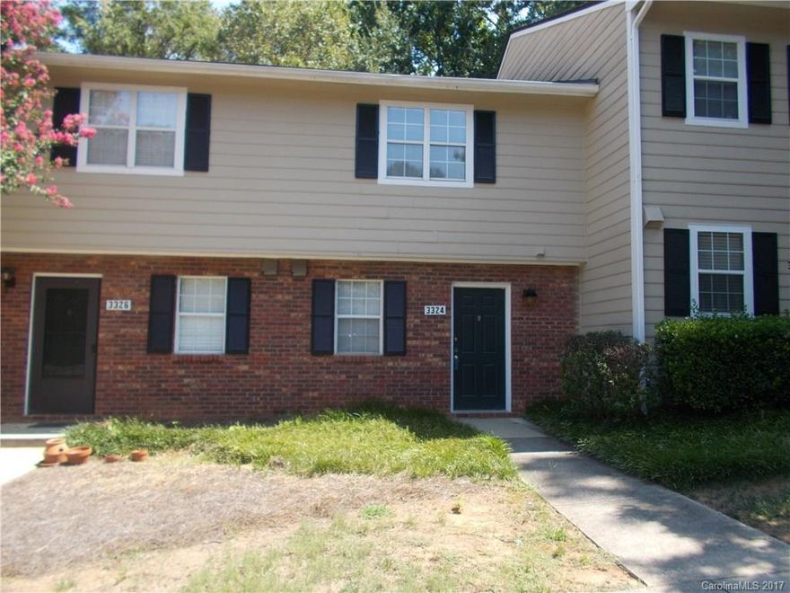 Excellent location, Excellent schools!! Come and get this one!!! Nice two story condo in the Heathstead association. New carpet, new paint, ceiling fan, private patio. This would make a great opportunity for your first home or a great rental investment. Sharon Rd to Quail Hollow Rd to Heathstead.