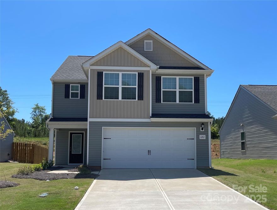 Enjoy life in this new 3 bedroom, 2.5 bathroom home features a bright open floor plan you will love.  Kitchen and dining room are open to the living room for easy entertaining.  You will love the large kitchen island - perfect for entertaining, or helping with homework! Your new home is complete with granite counters, Whirlpool brand stainless steel appliances which includes refrigerator, dishwasher, oven and microwave, soft close wood cabinets with crown molding for an added touch. Upstairs are 3 spacious bedrooms and closets.  The primary suit has a great area for you own secret hideaway.  The vaulted ceiling, private bath and 2 walk in closets make this a fantastic primary suit.  If storage is what you're looking for, you need to see this home! Enjoy our neighborhood park.  Just minutes from Rock Hill and easy access to Charlotte.