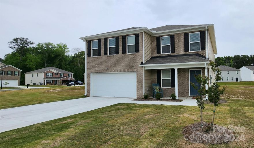 This lovely, spacious house built in 2023 is waiting for you to call it home.  Located on a corner lot,  WITHIN WALKING DISTANCE TO ROCKY MOUNT MILLS, this property has four bedrooms, two full baths, one partial bath, two car garage, an open floor plan in the living room and kitchen area, and a large upstairs loft. There is a flex space in the front corridor of the home on the main floor that has a large walk in closet.  Can be used however you desire.  If you are looking for a  home that is less than one year old, with tons of space, then put in your offer.  Home will be shown by appointment only: Listing Agent is: Carolyn Russ Realty Group for contact.
Refrigerator and washer/dryer do not convey
The home is in the Stonewall Villas subdivision, phase 2.
There is a homeowners warranty  effective through Dec 2024 that will be transferred to new owner for the duration at no cost to them.